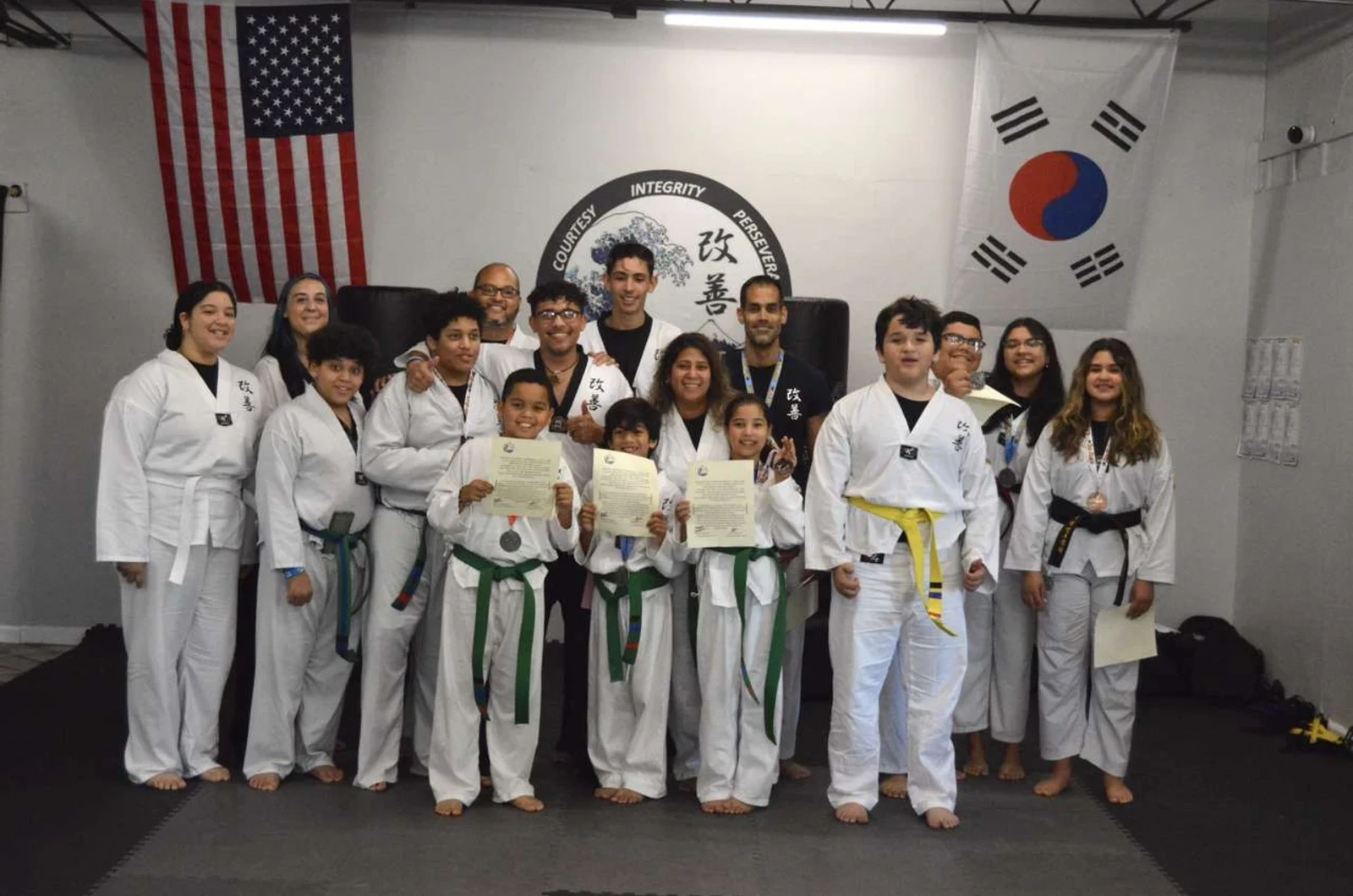 Taekwondo self-defense training at Movement Taekwondo Center