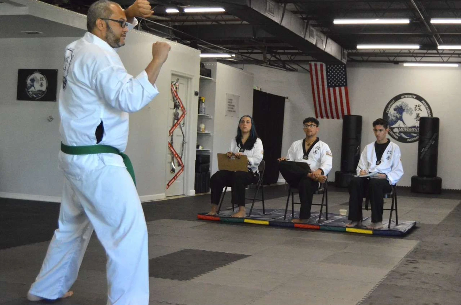 Taekwondo training at Movement Taekwondo Center